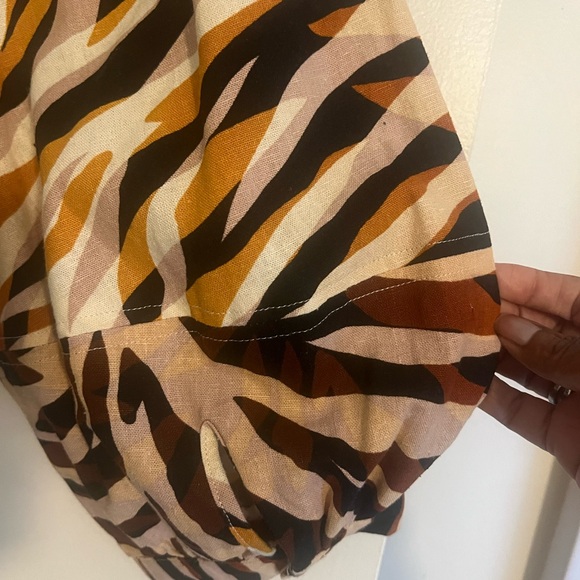 Never worn Who What Wear Linen & Rayon Animal Print Dress - Picture 6 of 7